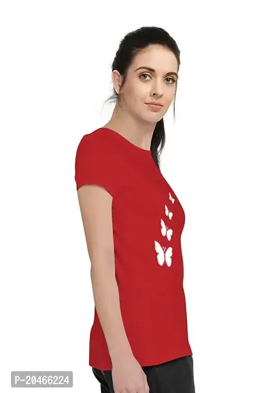 Stylimo Women's Slim Fit Red T-Shirt_M-thumb3