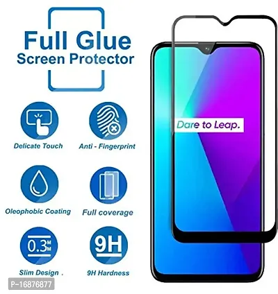 Mobilab Tech 11D Edge to Edge Gorilla Tempered Glass Compatible for Realme 5 (Black) [ 11D Tempered Glass, Impact Absorb, Full Adhesive Glass, with Installation Kit ] (Pack of 1)-thumb3