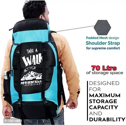 70 Ltr Adventure Series Rucksack Travel Backpack Bag For Trekking, Hiking With Shoe Compartment-thumb2