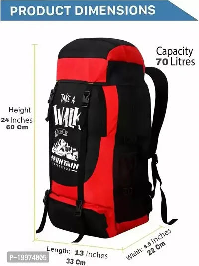 70 Ltr Adventure Series Rucksack Travel Backpack Bag For Trekking, Hiking With Shoe Compartment-thumb5