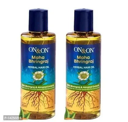 On And On Maha Bhringraj Oil | Promotes Hair Growth and Resolve Dandruff Issue 200ml (Pack of 2)-thumb0