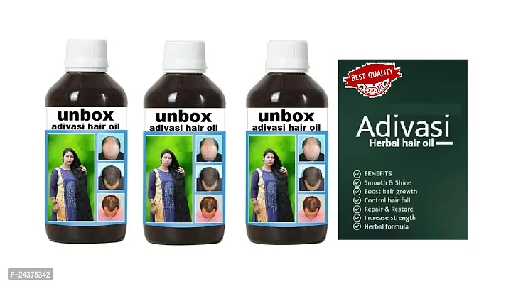 Unbox adivasi hair oil each 200ml pack of 3