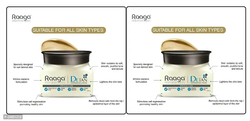 Raaga Professional Detan Cream 500 Gm  (Pack Of-2)-thumb0