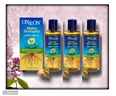 ONON MAHA BHRINGRAJ HAIR OIL 200 ML (PACK OF-3)-thumb0