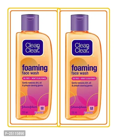 Clean  Clear Foaming Face Wash 150 ml Pack Of-2-thumb0