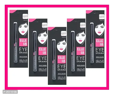 EllE 18 Eye Drama Kajal (Pack Of-5)-thumb0