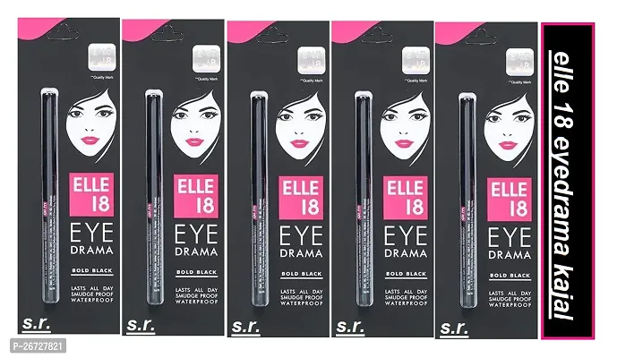 ELLE 18 Eye Drama Kajal (Pack Of-5)