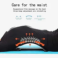 Lumbar Back Stretcher Tool for Lower and Upper Back Massager and Support | 3 Different Level Adjustable Settings ( Black )-thumb1