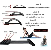 Lumbar Back Stretcher Tool for Lower and Upper Back Massager and Support | 3 Different Level Adjustable Settings ( Black )-thumb2