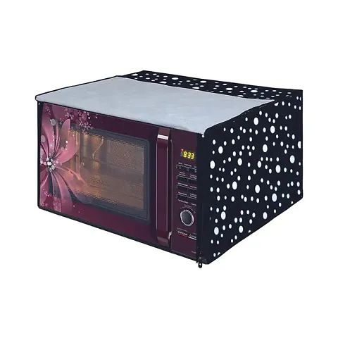 MW PRINTS Microwave Oven Cover For Samsung 28 L Convection CE1041DSB2/TL Printed PVC Waterproof/Dustproof Cover (Black)