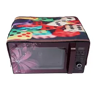 MW PRINTS Microwave Oven Top Cover With 4 Utility Pockets Attractive Digital Prints Dustproof(Multicolor)-thumb2