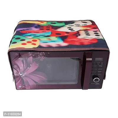 MW PRINTS Microwave Oven Top Cover With 4 Utility Pockets Attractive Digital Prints Dustproof(Multicolor)-thumb3