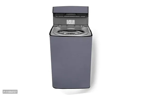 MW PRINTS Washing Machine Cover Compatible for Samsung 6.5 kg Fully-Automatic Top Loading Washing Machine (WA65A4002VS/TL) Waterproof/Dustproof (Grey)-thumb0