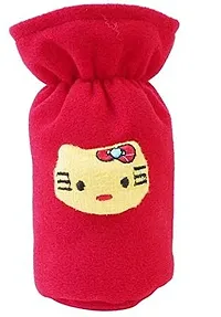 MW PRINTS Soft Plush Stretchable Baby Feeding Bottle Cover Easy to Hold Strap with Cute Animated Cartoon Suitable for 130-250 Ml Feeding Bottle Pack of 2 (Dark Blue & Dark Red)-thumb2