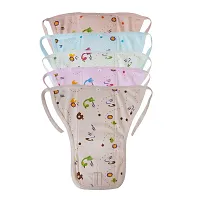 MW PRINTS Baby Cotton Nappies - Random Printed, Reusable, Cushioned Nappy for Newborns and Infants (0-6 Months)-thumb1