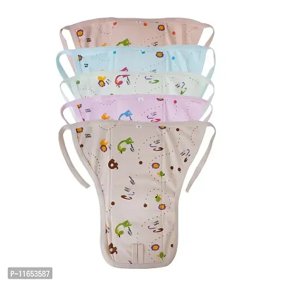 MW PRINTS Baby Cotton Nappies - Random Printed, Reusable, Cushioned Nappy for Newborns and Infants (0-6 Months)-thumb2