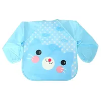MW PRINTS Cute Cartoon Animals Baby Printed Bibs Full Sleeve Children Washable Waterproof Apron Feeding Bibs For Babies,Toddlers,Infants (6 Months to 5 Years) (Blue)-thumb4