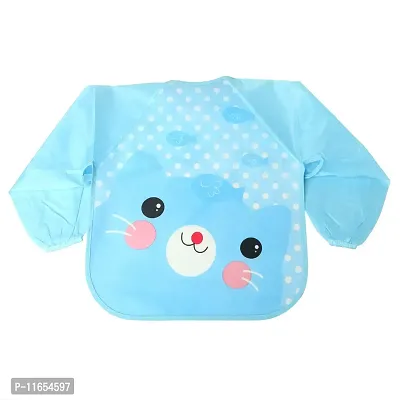 MW PRINTS Cute Cartoon Animals Baby Printed Bibs Full Sleeve Children Washable Waterproof Apron Feeding Bibs For Babies,Toddlers,Infants (6 Months to 5 Years) (Blue)-thumb5