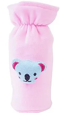 Mw Prints Soft Plush Stretchable Baby Feeding Bottle Cover with Easy to Hold Strap and Zip-thumb2