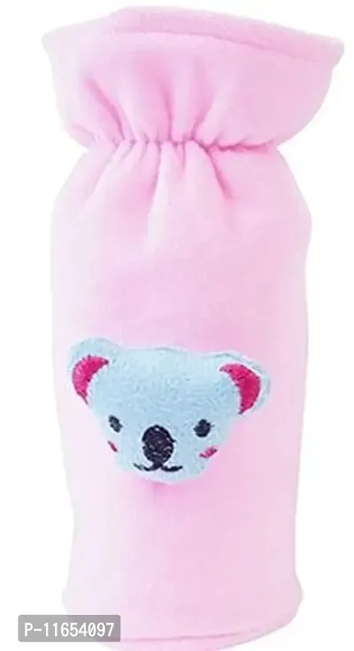 Mw Prints Soft Plush Stretchable Baby Feeding Bottle Cover with Easy to Hold Strap and Zip-thumb3