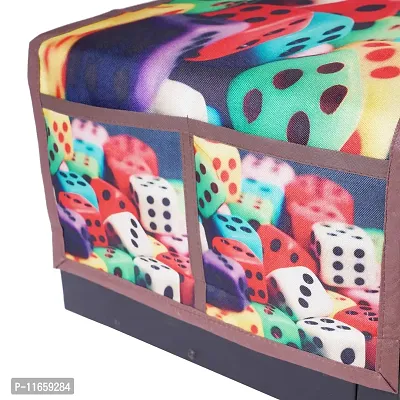 MW PRINTS Microwave Oven Top Cover With 4 Utility Pockets Attractive Digital Prints Dustproof(Multicolor)-thumb4