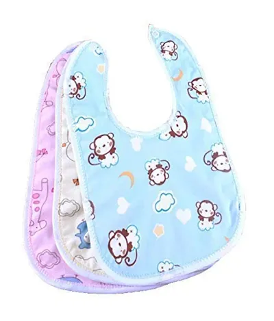 MW PRINTS Baby Fastdry Bibs | Feeding Infants and Toddlers| 0-2 Years | Waterproof, Spill Resistant Bibs| Useful Baby Shower Gift| Pocket-Friendly | Infant Apron | Soft Infant Cotton