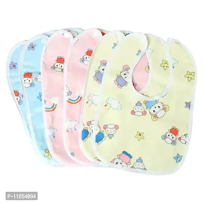 MW PRINTS Baby Fastdry Bibs | Feeding Infants and Toddlers| 0-2 Years | Waterproof, Spill Resistant Bibs| Useful Baby Shower Gift| Pocket-Friendly | Infant Apron | Soft Infant Cotton (Pack of 6)