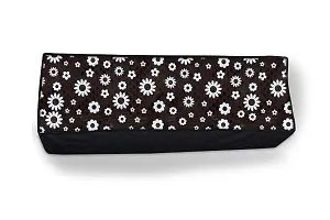 MW PRINTS Split Ac Cover Indoor Unit for 1.5 Ton Capacity Water Resistance & DustProof (Black White Flower)-thumb3
