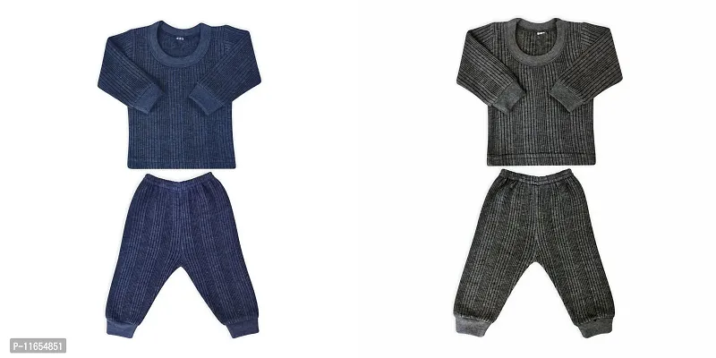 MW PRINTS Baby Boys and Baby Girls Super Warm Milanch Thermal Set for Winters