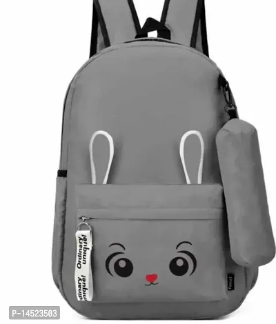 Stylish Bunny Backpack Grey-thumb0