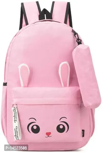 Stylish Bunny Backpack Pink-thumb0