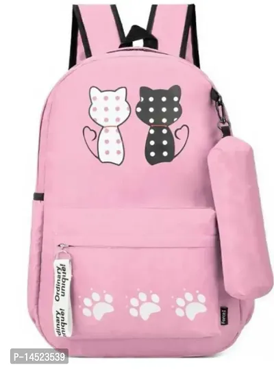 Stylish Backpack For Girls Pink-thumb0