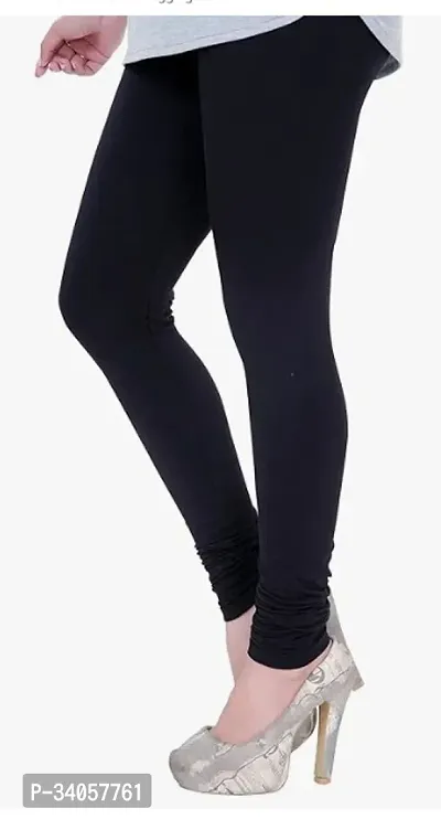 Stylish Cotton Solid Leggings For Women-thumb0