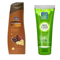 Yhi Cocoabutter Body Lotion Asta Berry Neem Alovera Face Wash Combo-thumb1