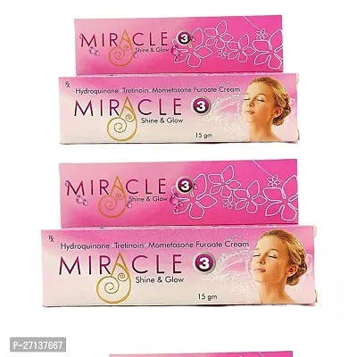 Miracle3 Shine Glow Face Cream- 15 G Each, Pack Of 2