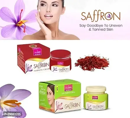 Vi - John Saffron Skin Organic Fairness Cream For Remove Dark Spots,- 50 Gm, Vi - John Advanced Saffron Fairness Cream For Uneven Skin Tone Pack Of 2-thumb0