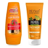 Simco Oxyveda Lotion Bio Fresh Papaya Face Wash Combo-thumb1