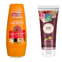 Simco Oxyveda Lotion 60Ml And Asta Berry Wine Face Wash 60Ml Combo-thumb1