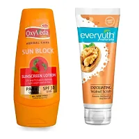 Simco Oxyveda Lotion Everyuthface Scrub Combo-thumb1