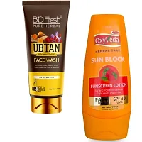 Bio Fresh Ubtan Face Wash Simco Oxyveda Lotion Combo-thumb1