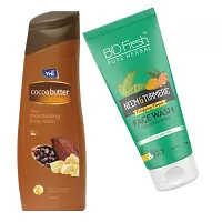 Yhi Cocoa Butter Body Lotion Bio Fresh Neem Turmeric Face Wash Combo-thumb1