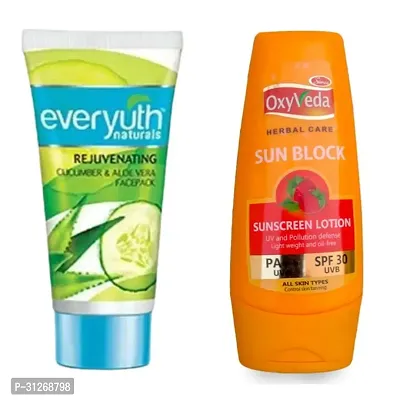 Simco Oxyveda Lotion Everyuth Facepack Combo-thumb2