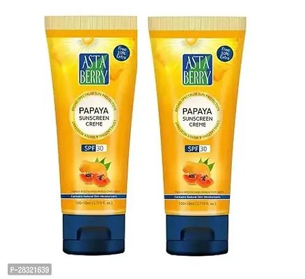 Natural Papaya Sunscreen Cregrave;me SPF 30 100ml Pack of 2-thumb0