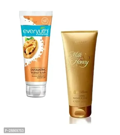 Milk And Honey Gold Smoothing Sugar Scrub and Everyuth Naturals Exfoliating Walnut Scrub Combo