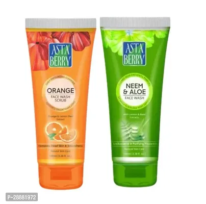 Asta Berry Neem Face Wash  (60 Ml)   Asta Berry Orange Scrub  (60 Ml) Combo-thumb0