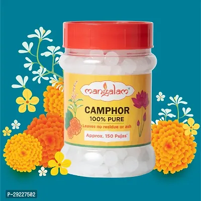 Mangalam Camphor Tablet 100g Jar - Pack of 1 (150 Pcs)