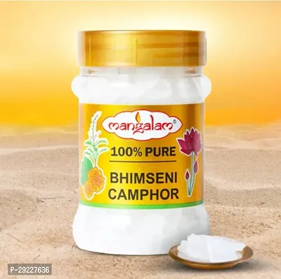 MANGALAM Bhimseni Camphor Chunk 100G Jar - Pack Of 1-thumb0