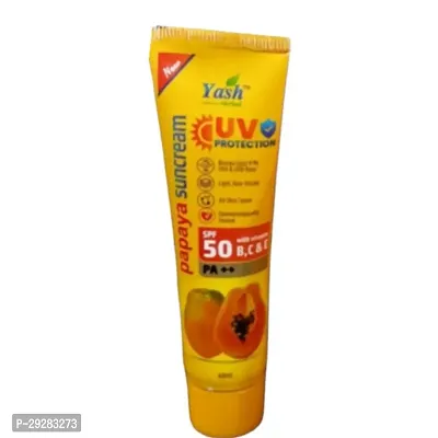 UV Protection Papaya Sun cream Spf 50 with Vitamin B, C  E 40ml (pack of 1)-thumb2