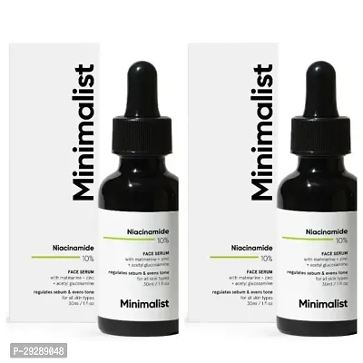 Minimalist 10% Niacinamide Face Serum for Acne Marks - 30 ml - Pack of 2
