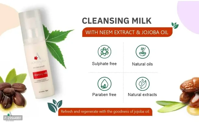 Natural Skin Care Cleansing Milk 100 ml for Soft Deep Pores Cleansing-thumb2